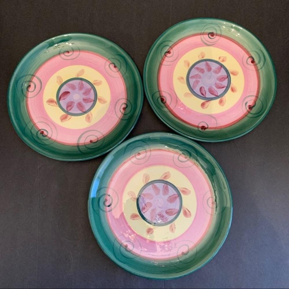Set of 3 Gail Pitman hand painted 10” dinner plate - Picture 1 of 8